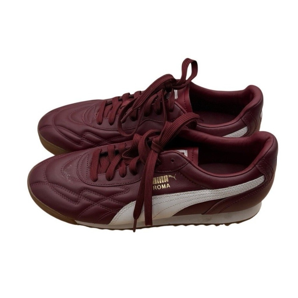 Puma Roma Anniversario Pomegranate Red Leather Men Size 10 EU 43 Style 366673-02